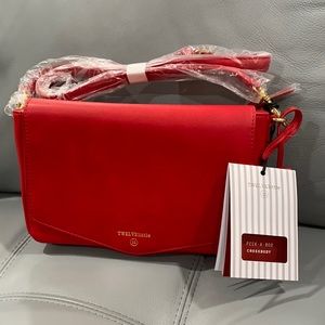 Red TWELVElittle Peek-A-Boo Diaper Crossbody Bag